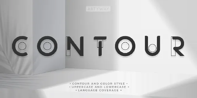 Contourism font