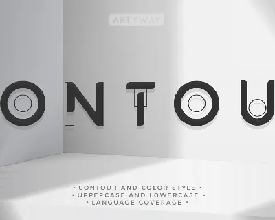 Contourism font