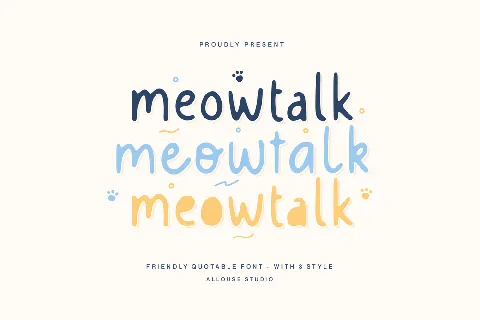 Meowtalk Demo font