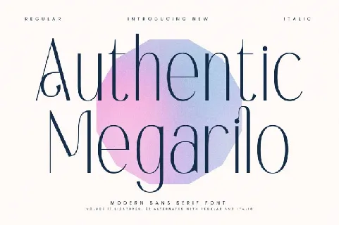 Authentic Megarilo font