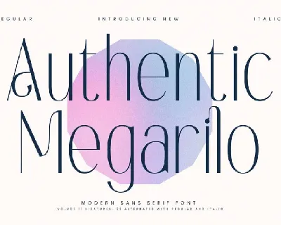 Authentic Megarilo font