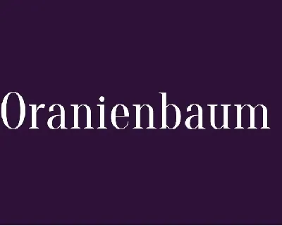 Oranienbaum font