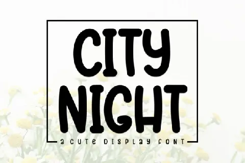 City Night Display font