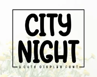 City Night Display font