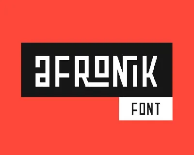 Afronik font