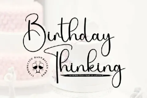 Birthday Thinking Script font