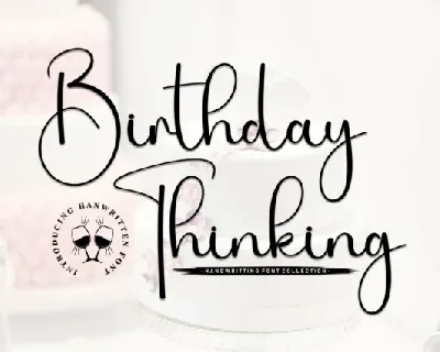 Birthday Thinking Script font