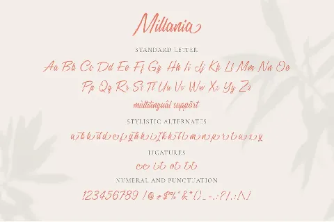 Millania font