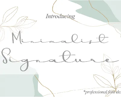 Minimalist Signature font