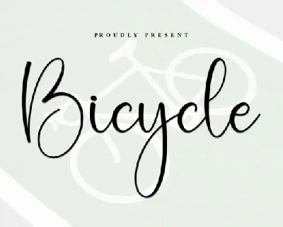 Bicycle Script font