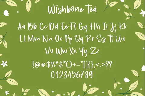 Wishbone Tea Demo font