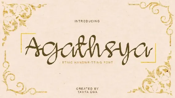 Agathsya Script font