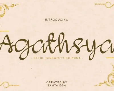 Agathsya Script font