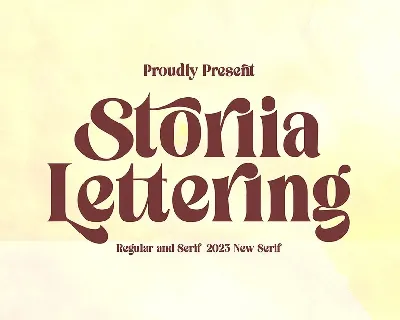 Storia Lettering font