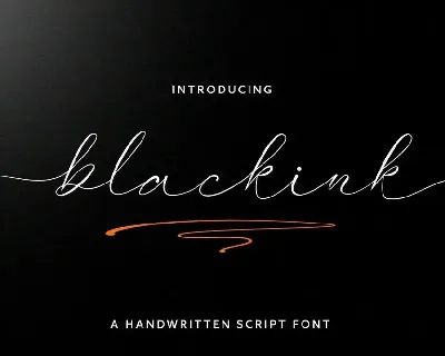 Blackink font