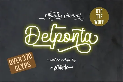 Delponta Script font