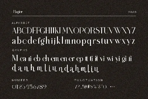 Bagier font