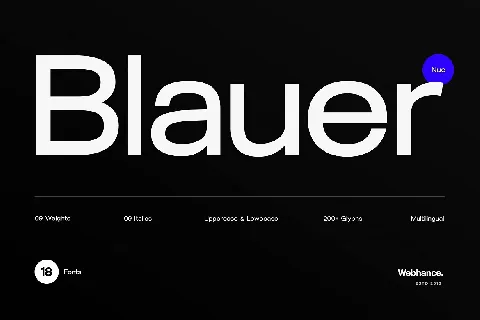 Blauer Nue font