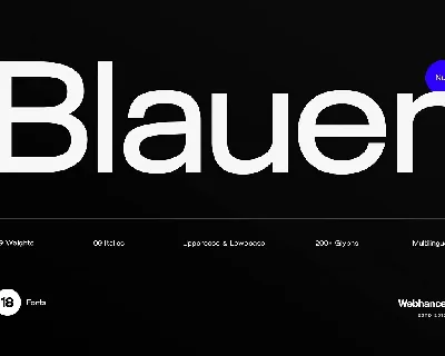 Blauer Nue font