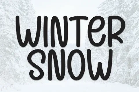 Winter Snow Display font