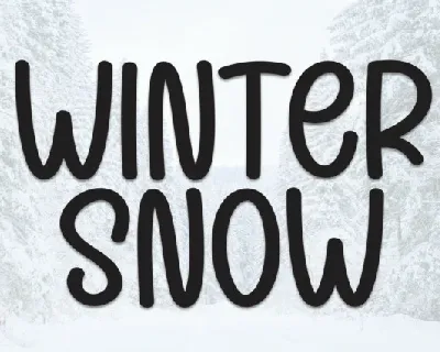 Winter Snow Display font