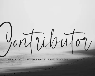 Contributor Calligraphy font
