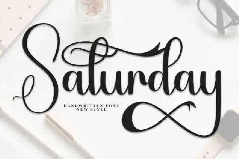 Saturday Calligraphy Typeface font