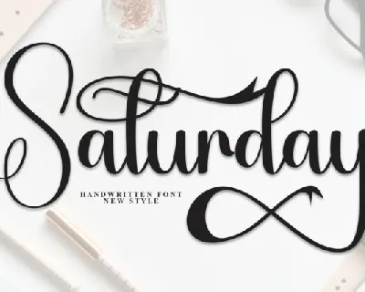 Saturday Calligraphy Typeface font