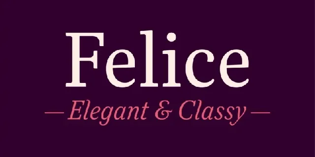 Felice Family font
