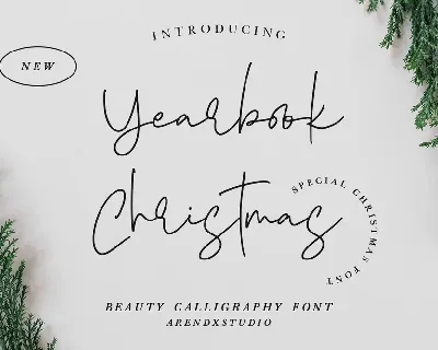 Yearbook Christmas font