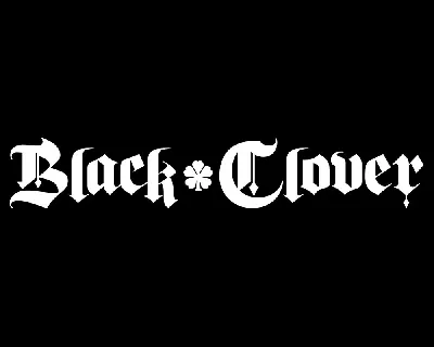 Black Clover font