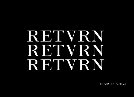 RETVRN font