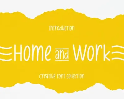 Home And Work Display font