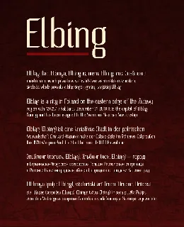 Elbing font