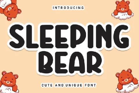 Sleeping Bear Display font