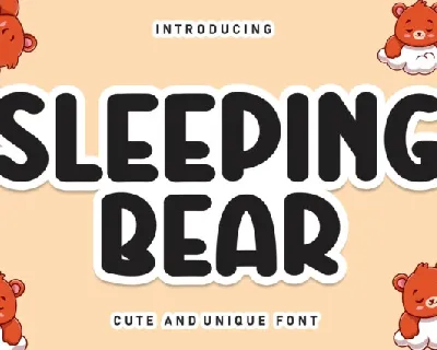 Sleeping Bear Display font