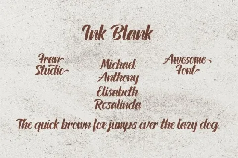 Ink Blank Brush font