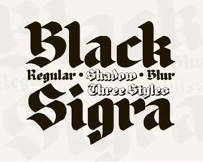 Black Sigra font