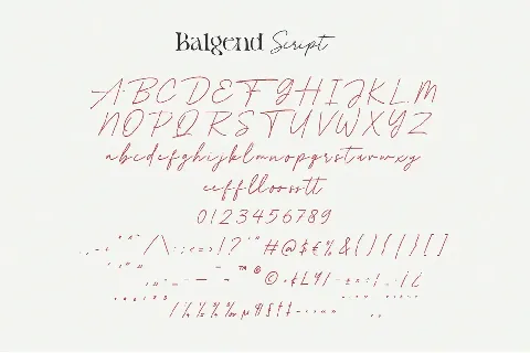 Balgend font