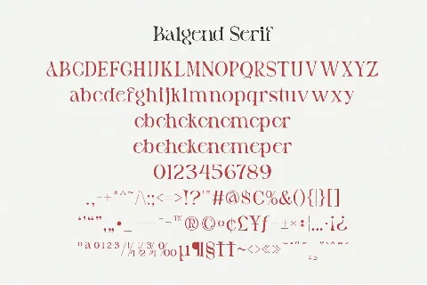 Balgend font