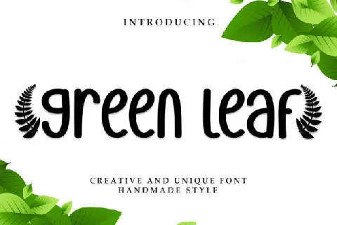 Green Leaf Display font