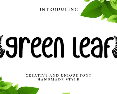 Green Leaf Display font