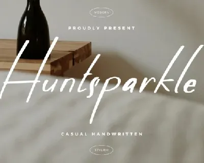 Huntsparkle font