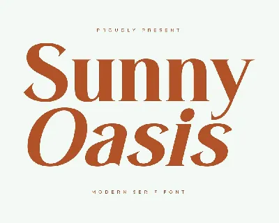 Sunny Oasis font