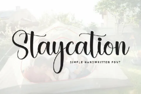 Staycation Script font