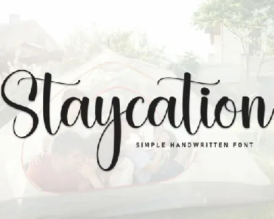 Staycation Script font