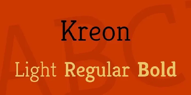 Kreon font