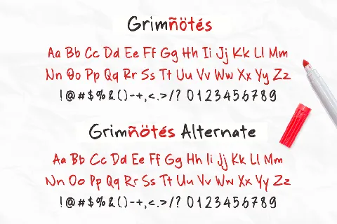 Grimnotes Demo font