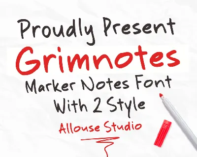 Grimnotes Demo font