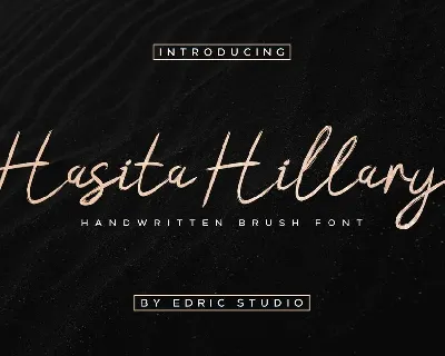 Hasita Hillary Brush font